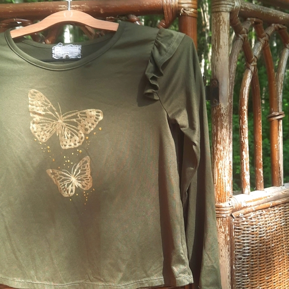 ☘️Btween Butterfly Girls Shirt 🦋 - Picture 4 of 6